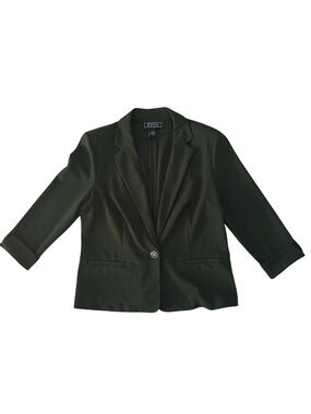 New York & Company Dark Olive Single-Button Blazer